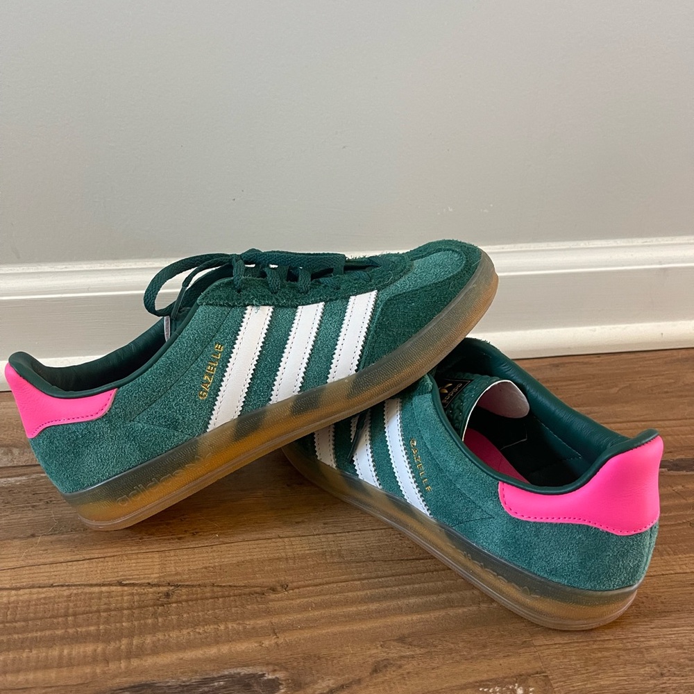 Adidas Gazelle Collegiate Green Lucid Pink